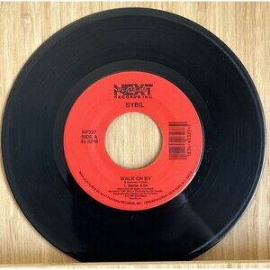 Sybil Walk On By / Here Comes My Love 45rpm Vinyl Record Radio Promo 7” Jukebox